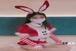 原创精华版 锅锅酱 爆乳女友圣诞兔女郎诱惑  背景图片